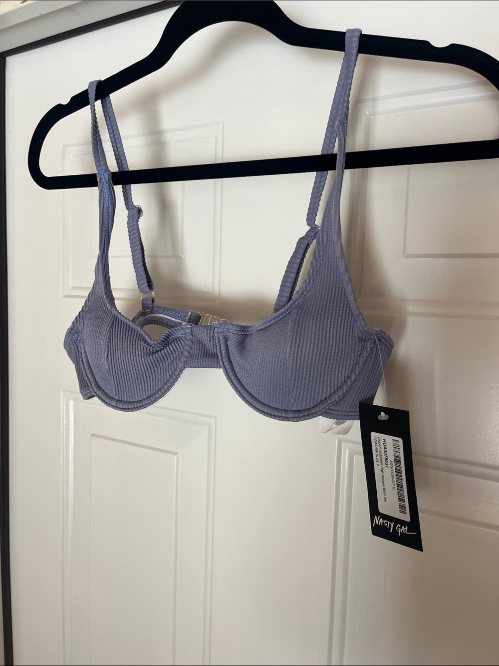 Nasty Gal Ribbed Underwire Bralette — Lavender